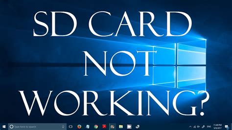 laptop sd card reader not working|windows 10 not recognizing sd card slot.